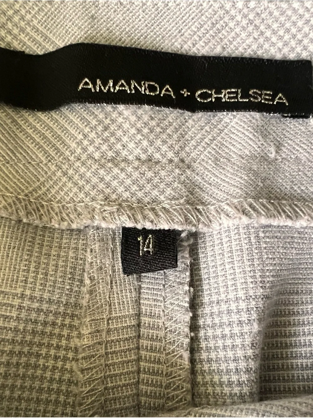 Amanda + Chelsea Light Gray Ankle Length Dress Pants Size 14